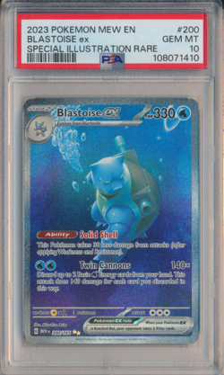 2023 Pokemon Mew En-151 Blastoise Ex Special Illustration Rare #200 PSA 10 - Image 1
