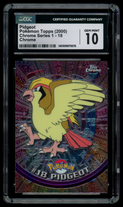 CGC 10 GEM MINT Pokemon Pidgeot #18 Topps Chrome Series 1 - Image 1