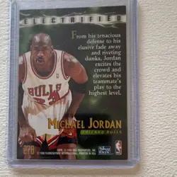 SkyBox 1995-96 Premium Electrified #278 Michael Jordan Chicago Bulls NBA Card - Image 2