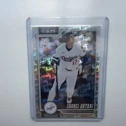 Shohei Ohtani Topps Foil Pattern Topps 2026 Series 1 #200 Los Angeles Dodgers - Image 1