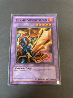 YU-GI-OH - Flame Swordsman - LOB-003 - Super Rare - Unlimited Edition - Image 1