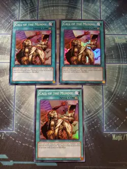 Yugioh - Call of the Mummy LCJW-EN212 NM 1st ed Super Rare x3 - Image 1