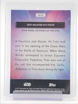 JEDI MASTER KIT FISTO 2025 TOPPS FINEST STAR WARS JEDI KNIGHTS Q4770 - Image 2