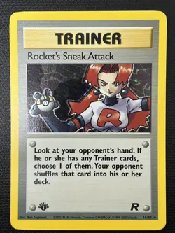 Rocket's Sneak Attack 16/82 1st Edition Team Rocket Holo Rare Pokemon Card NM - Image 1