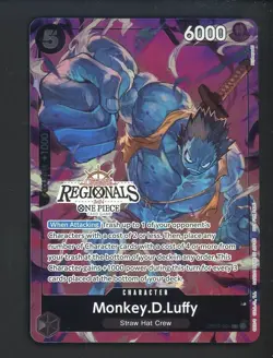 2024 ONE PIECE OFFLINE REGIONALS PACK 2024 VOL.3 #091 MONKEY D. LUFFY - Image 1