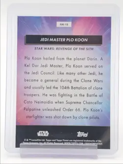 JEDI MASTER PLO KOON 2025 TOPPS FINEST STAR WARS FINEST JEDI KNIGHTS Q4770 - Image 2