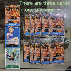 Lot*10 Pack Nami Roronoa Zoro Portgas D Ace Promo One Piece TCG Chinese EM68 - Image 1