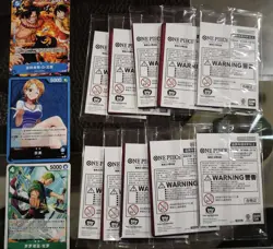 Lot*10 Pack Nami Roronoa Zoro Portgas D Ace Promo One Piece TCG Chinese EM68 - Image 3