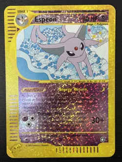 Espeon Aquapolis Box Topper Jumbo Reverse Holo Card 6/12 LP - Image 1