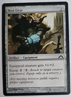 MTG Magic The Gathering Card Riot Gear Artifact Equipment Gatecrash 2013 - Image 1