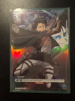 Levi Union Arena English AoT Foil Alternate Art Card UE10BT/AOT-1-007 C - Image 1