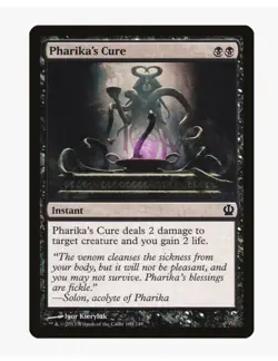 Pharika's Cure #100 Journey Into Nyx (JOU) Magic Card in Protective Sleeve - Image 1