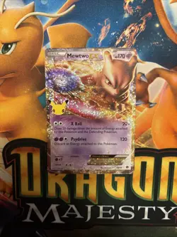 Pokemon TCG Mewtwo EX 54/99 Celebrations Classic Collection Holo Card - Image 1