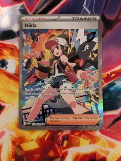Hilda 171/086 Sv: White Flare Holo near mint sir Pokemon card - Image 2
