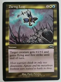 MTG Magic The Gathering Card Daring Leap Instant Blue White Planeshift - Image 1