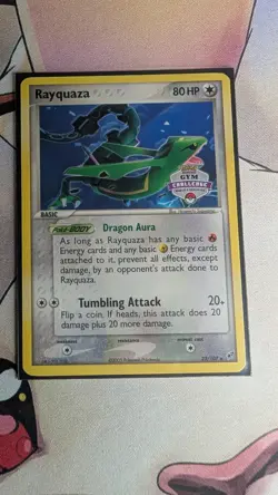 Rayquaza Gym Challenge Stamp 22/107 - ex Deoxys 2005 LP Pokemon Card - Image 1