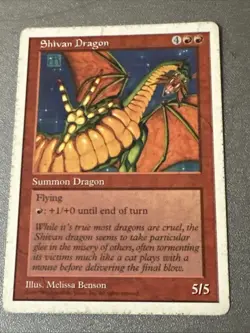 Shivan Dragon X1 5th Edition Played Condition See Pics Front Back Mtg - Image 1