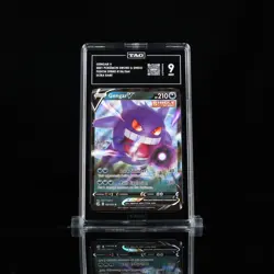 Pokemon TCG Gengar v Fusion Strike Holo Ultra Rare Card 156/264 TAG 9 - Image 1
