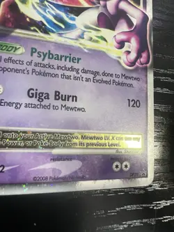 Pokemon TCG Mewtwo LV.X Black Star Promo DP28 Holo Card, LP Condition - Image 5