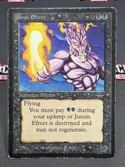MTG Junun Efreet- DAMAGED -Arabian Nights Magic the Gathering Card # 028 - Image 1