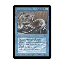 WOTC MtG Beta Sea Serpent (C) EX - Image 1