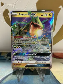 Rayquaza GX 109/168 Pokemon Celestial Storm Sun & Moon Ultra Rare Card NM - Image 1
