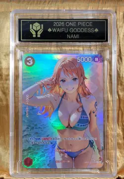 NAMI Waifu Goddess Prismatic Refractor Card CUSTOM MADE Black label - Image 1