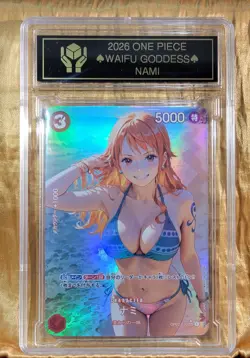 NAMI Waifu Goddess Prismatic Refractor Card CUSTOM MADE Black label - Image 3