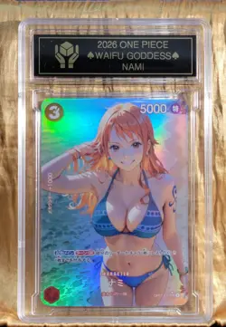 NAMI Waifu Goddess Prismatic Refractor Card CUSTOM MADE Black label - Image 4