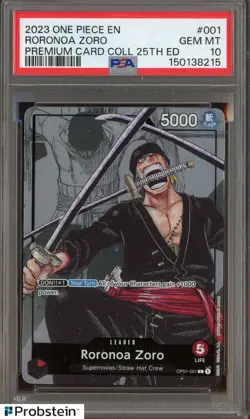 #3 2023 One Piece EN Premium Card Collection 25th Edition Roronoa Zoro PSA 10 - Image 1