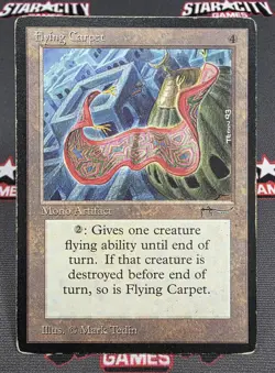 MTG Flying Carpet- DAMAGED -Arabian Nights Magic the Gathering Card # 063 - Image 1