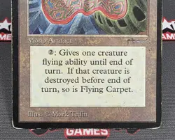 MTG Flying Carpet- DAMAGED -Arabian Nights Magic the Gathering Card # 063 - Image 4