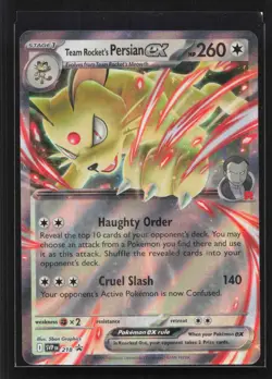Team Rocket's Persian ex - Promo SV: Scarlet & Violet Promo Cards 218 NM - Image 1