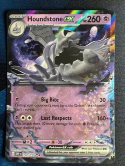 Pokemon TCG Houndstone EX Obsidian Flames Holo Double Rare Card 102/197 NM/M - Image 1