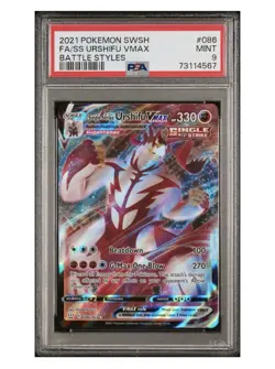 PSA 9 MINT Single Strike Urshifu VMAX 086/163 SWSH Battle Styles Pokemon Card - Image 1