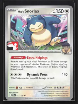 Hop's Snorlax Rare Prize Pack Series Cards 117/159 NM - Image 1