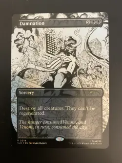 MTG Damnation (2019) *Rainbow Foil* B&W Secret Lair: Venom MT/NM Free Shipping - Image 1
