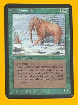 MTG WAR MAMMOTH Alpha (OldManMTG 013-069) - Image 1