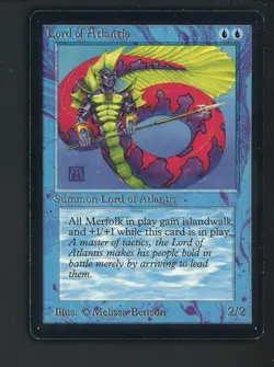 1993 MTG Magic The Gathering Beta Lord of Atlantis - Image 1