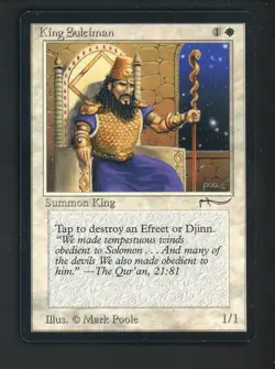 1994 MTG Magic The Gathering Arabian Nights King Suleiman - Image 1