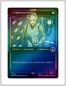 1x Cyberman Patrol, Foil, Showcase Art, Magic MTG NM - Image 1