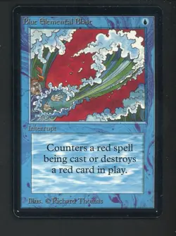 1993 MTG Magic The Gathering Beta Blue Elemental Blast - Image 1
