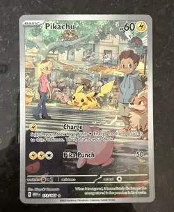 Pokemon Pikachu 173/165 Scarlet & Violet 151 Illustration Rare Holo 60 HP - Image 1