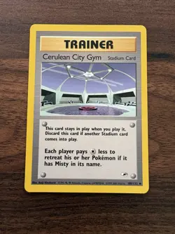 Cerulean City Gym 108/132 Non Holo Uncommon Gym Heroes Pokemon Card NM - Image 1