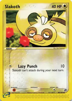 POKEMON Slakoth #80/100 Normal Sandstorm NM - Image 1