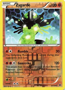 POKEMON Zygarde (53) #53/124 Reverse Holo XY - Fates Collide NM - Image 1