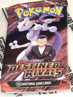 Destined Rivals Booster Pack Sealed Pack Pokemon TCG Scarlet & Violet SEALED NEW - Image 2