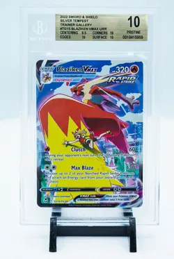 2022 Pokemon Sword & Shield Silver Tempest Trainer Blaziken VMAX #TG15 BGS 10 - Image 1