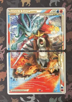Suicune & Entei Legend 2011 World Championship 94 95/95 Pair Promo Pokemon Card - Image 1