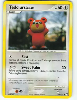 Teddiursa - 105/123 Mysterious Treasures - Pokemon TCG - 2007 - Image 1